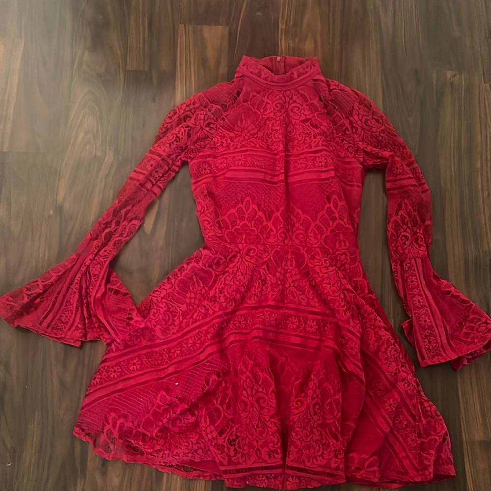 macys red dress